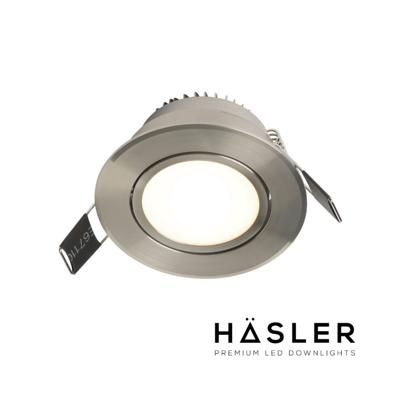 Häsler Inbouwspot Tordera Incl. Fase Aansnijding Dimbaar 8 cm 4 Watt Warm Wit RVS Set - Set 1 Spot Häsler Inbouwspot Tordera Incl. Fase Aansnijding Dimbaar 8 cm 4 Watt Warm Wit RVS Set - Set 1 Spot