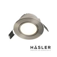 Häsler Inbouwspot Tordera Incl. Fase Aansnijding Dimbaar 8 cm 4 Watt Warm Wit RVS Set - Set 1 Spot - thumbnail