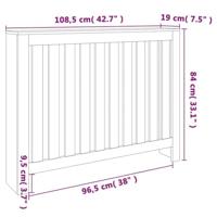 Radiatorombouw 108,5x19x84 cm massief grenenhout wasbruin - thumbnail
