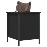 Opbergbankje 40x42,5x50 cm bewerkt hout zwart - thumbnail