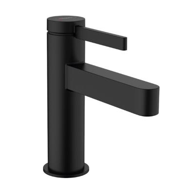 Wastafelmengkraan Finoris HansGrohe Eengreeps 100 met Push-Open Afvoer Mat Zwart