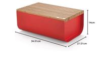 Alessi Broodtrommel met snijplank Mattina - Rood - BG03 R - door Big-Game - thumbnail