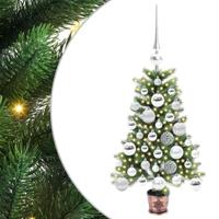 VidaXL Kerstboom met 150 led met standaard groen 65 cm pe - thumbnail