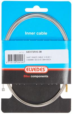 Elvedes Versnellings binnenkabel rvs 2 nippels 3 meter 6451/72rvs/3m Elvedes Versnellings binnenkabel rvs 2 nippels 3 meter 6451/72rvs/3m
