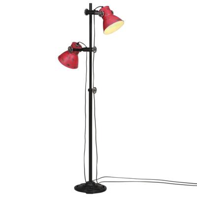 VidaXL Vloerlamp 25 w e27 25x25x90/140 cm verweerd rood VidaXL Vloerlamp 25 w e27 25x25x90/140 cm verweerd rood