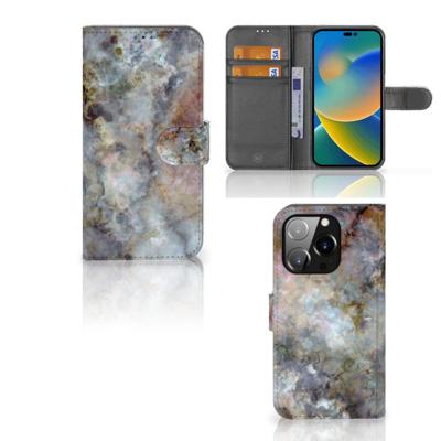 iPhone 14 Pro | Bookcase | Marmer Grijs