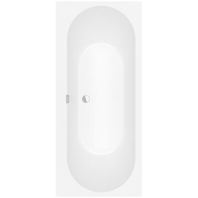 Villeroy & Boch Oberon 2.0 kunststof duobad quaryl rechthoekig 170x75x47cm - incl. poten en afvoer-/overloopcombinatie mat wit ubq170obr2dv-rw
