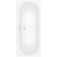 Villeroy & Boch Oberon 2.0 kunststof duobad quaryl rechthoekig 170x75x47cm - incl. poten en afvoer-/overloopcombinatie mat wit ubq170obr2dv-rw - thumbnail