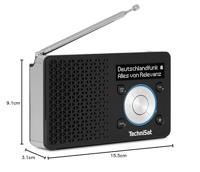 TechniSat DIGITRADIO 1 Draagbaar Analoog & digitaal Zwart, Zilver - thumbnail