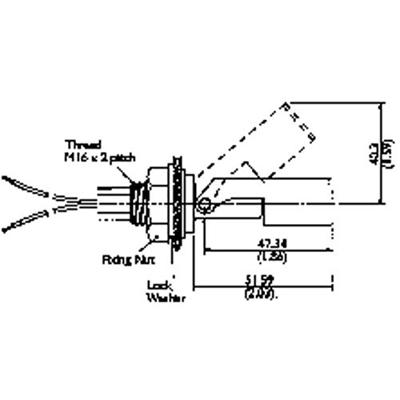 TE Connectivity Sensor LS803-51 Vlotterschakelaar 250 V/AC, 100 V/DC 1 A 1x NO, 1x NC IP65 1 stuk(s) - thumbnail