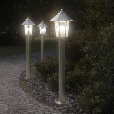 VidaXL Buitenvloerlamp 80 cm roestvrijstaal zilverkleurig VidaXL Buitenvloerlamp 80 cm roestvrijstaal zilverkleurig