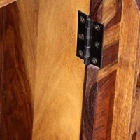 Schrijftafel met 1 lade en 1 kastje massief sheeshamhout - thumbnail