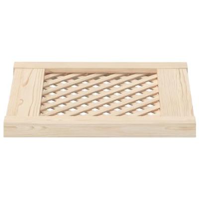 Kastdeuren met latwerk 2 st 39,5x39,5 cm massief grenenhout