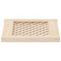 Kastdeuren met latwerk 2 st 39,5x39,5 cm massief grenenhout - thumbnail