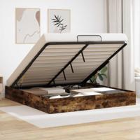 Ottoman Bedframe Gerookt eiken 193 x 120 x 25 cm Spaanplaat - thumbnail