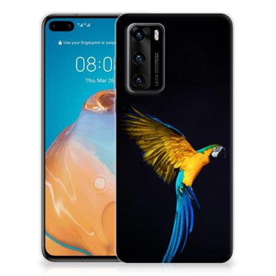 Huawei P40 | TPU Hoesje | Papegaai