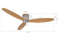 Lucci AIR Radar Plafondventilator 35 W (Ø x h) 132 cm x 19.5 cm Chroom Met afstandsbediening - thumbnail