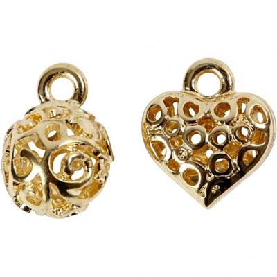 Creotime bedels 11 mm rond 2 stuks goud