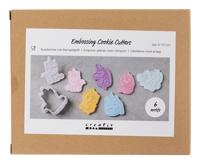 Creativ Company Uitsteekvormen met stempel, eenhoorn, afm 6-7,5 cm, wit, 6 stuk/ 1 doos - thumbnail
