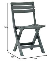 Tuinstoelen inklapbaar 2 st kunststof groen - thumbnail