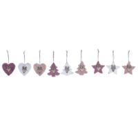 Kerst Decoratie Set DKD Home Decor Polyester (22 x 8 x 1 cm) (3 Stuks) - thumbnail