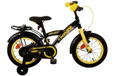 Volare thombike kinderfiets - jongens - 14 inch - zwart geel
