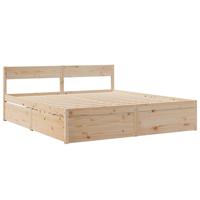 Bedframe zonder matras massief grenenhout 200x200 cm - thumbnail