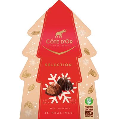 Côte d&apos;or chocolade Selection kerstboom, doos van 130 g