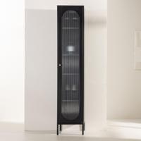 Nohr Vitrinekast 'Tilla' 180 x 37cm, kleur Zwart - thumbnail