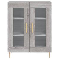 Dressoir 69,5x34x90 cm bewerkt hout grijs sonoma eikenkleurig - thumbnail