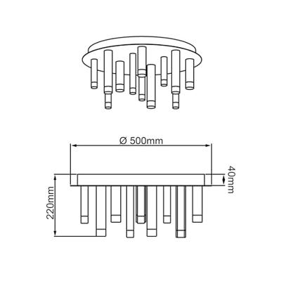 Brilliant Led plafondlampCembalo Ø 50,5cm - G93767/20
