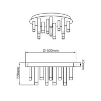 Brilliant Led plafondlampCembalo Ø 50,5cm - G93767/20 - thumbnail