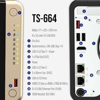 QNAP TS-664 NAS Tower Ethernet LAN Zwart N5095 - thumbnail