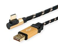 ROLINE GOLD USB 2.0 kabel, USB A ST omkeerbaar - USB C ST schuin, 3 m - thumbnail