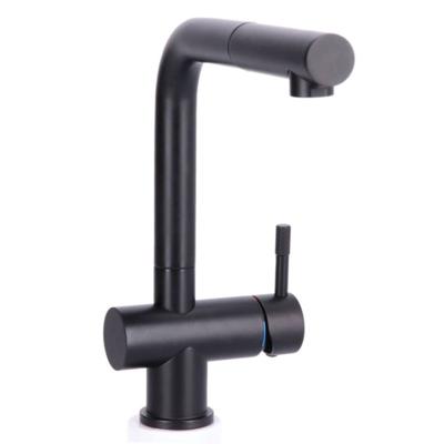 Keukenkraan Black massief RVS met uitloop Keukenkraan Black massief RVS met uitloop