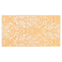 Buitenkleed 80x150 cm PP oranje en wit - thumbnail