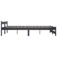 Bedframe massief grenenhout donkergrijs 120x200 cm - thumbnail