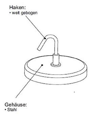 Maul Magneet (Ø x h) 52 mm x 31 mm Rond, Met haak Zilver 1 stuk(s) 6155596