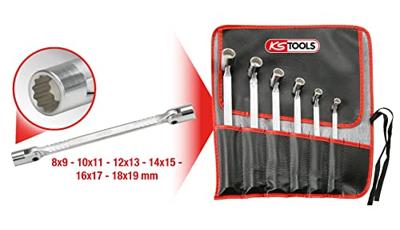 KS Tools 517.0310 5170310 Set dubbele scharniersleutels 8 - 19 mm Uitvoering Inbus 1 stuk(s)