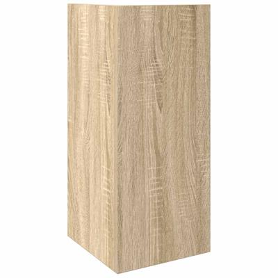 Bijzettafels 2 st met plank 25,5x27x60 cm sonoma eikenkleurig - thumbnail