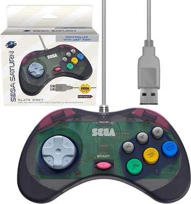 Retro-Bit - SEGA Saturn Controller with USB (Slate Grey) Retro-Bit - SEGA Saturn Controller with USB (Slate Grey)