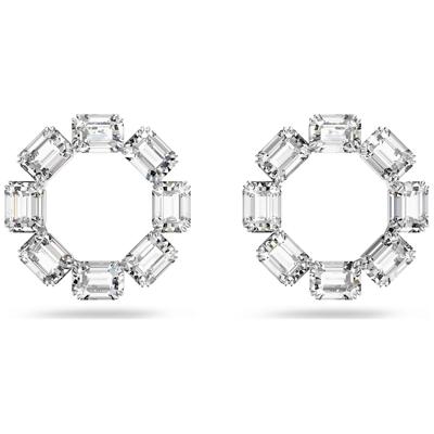Swarovski 5618629 Oorknoppen Millenia Octagon zilverkleurig-wit