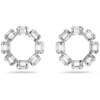 Swarovski 5618629 Oorknoppen Millenia Octagon zilverkleurig-wit - thumbnail