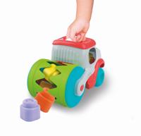 Clementoni baby soft clemmy stoomwals voertuig met blokken, 9dlg. - thumbnail