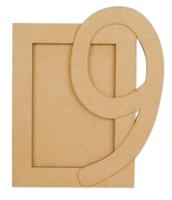 Vaessen Creative • mdf fotolijst cijfer staand 9 - thumbnail