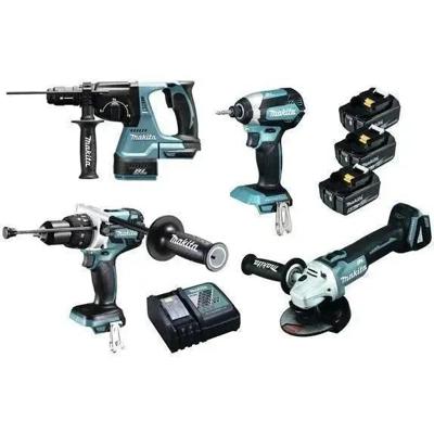 Makita DLX4090TJ1 Accu Combiset 4-delig 18V 5.0Ah in Mbox