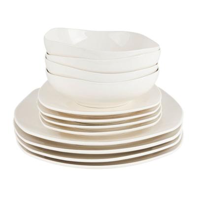 Serviesset vierkant - wit - 12-delig Serviesset vierkant - wit - 12-delig