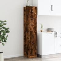 Apothekerskast 30x41x174,5 cm bewerkt hout gerookt eikenkleurig - thumbnail