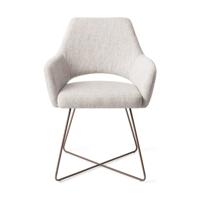 Jesper Home Eetkamerstoel 'Yanai' Cross Rose Gold, kleur Pigeon - thumbnail