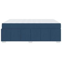 Bedframe met matras Blauw 160 x 200 cm Stof - thumbnail
